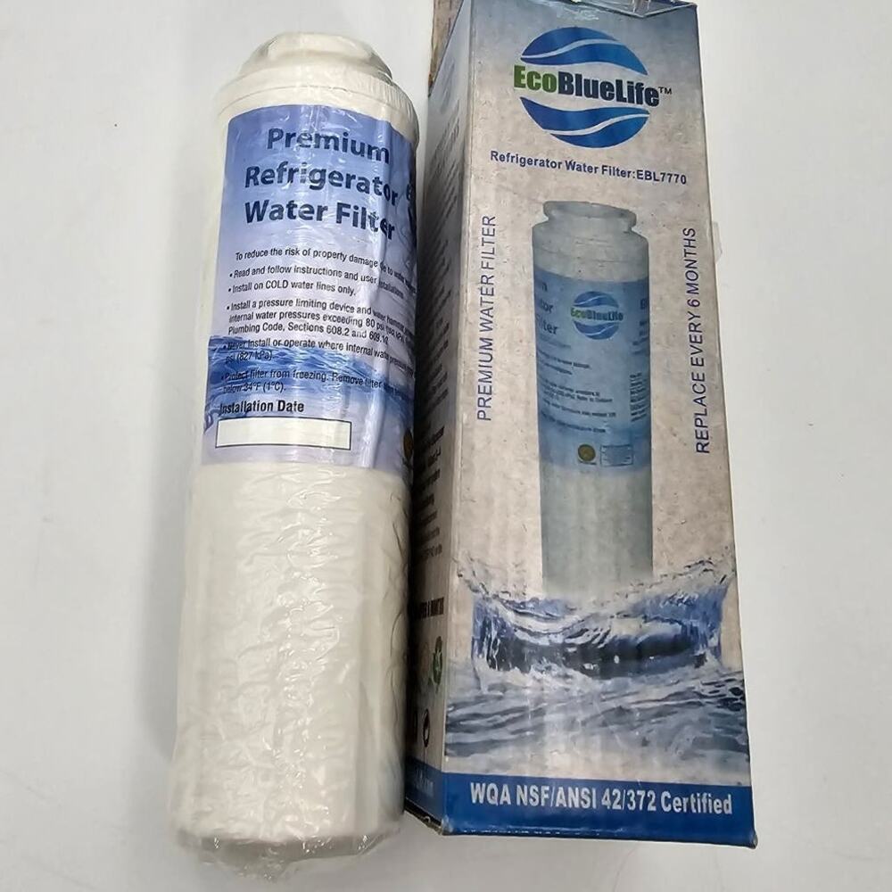 Eco Blue Life Refrigerator Water Filter EBL7770 Replacement Kitchenaid Whirlpool